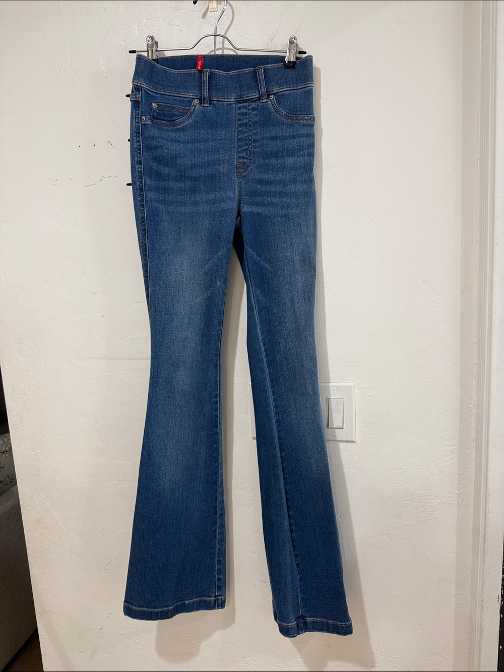 SPANX Blue Flare Jeans - Mid Wash
